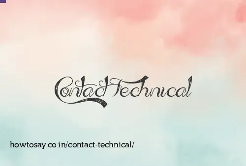 Contact Technical