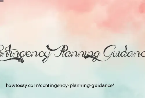 Contingency Planning Guidance