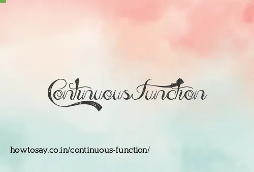 Continuous Function