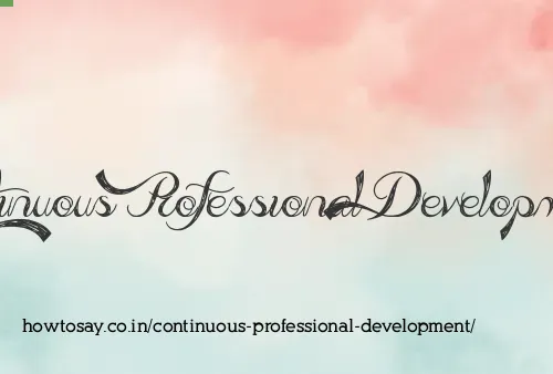 Continuous Professional Development