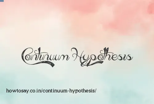 Continuum Hypothesis