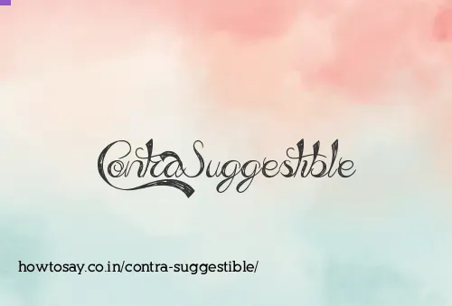 Contra Suggestible