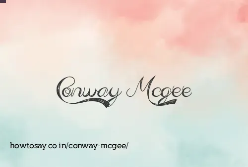 Conway Mcgee