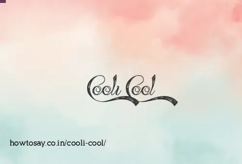 Cooli Cool