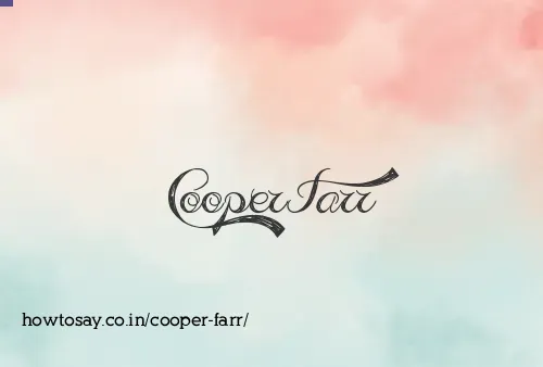Cooper Farr