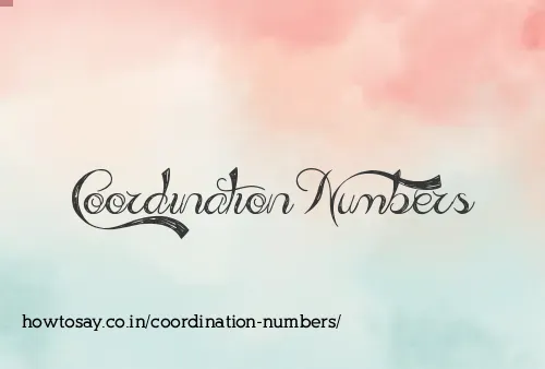 Coordination Numbers