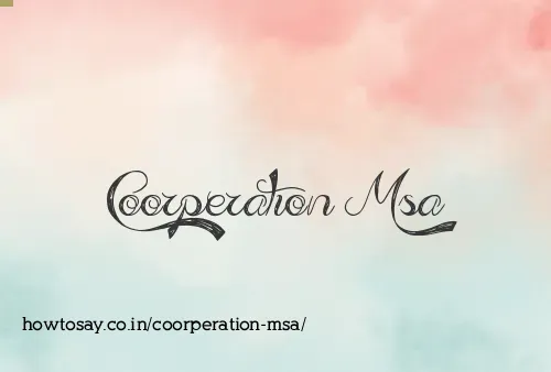 Coorperation Msa