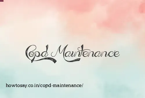 Copd Maintenance