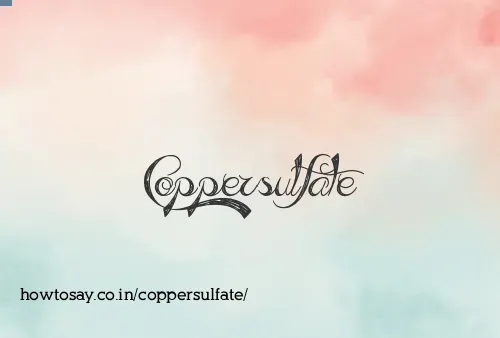 Coppersulfate