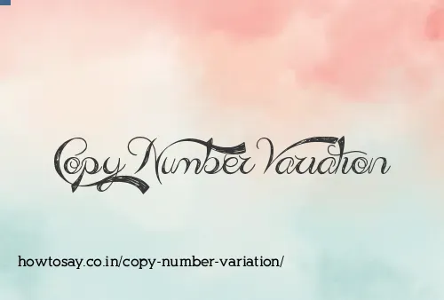 Copy Number Variation