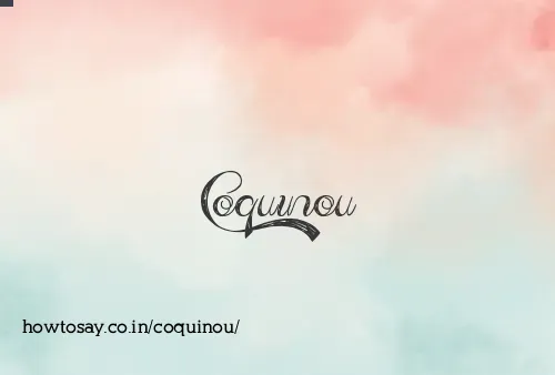 Coquinou