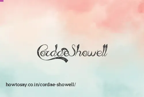 Cordae Showell