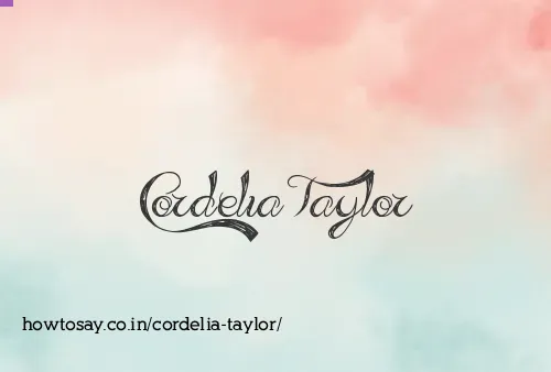 Cordelia Taylor
