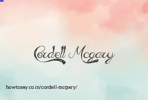 Cordell Mcgary