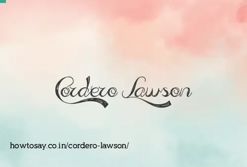 Cordero Lawson