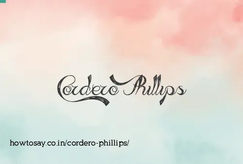 Cordero Phillips