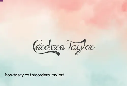 Cordero Taylor