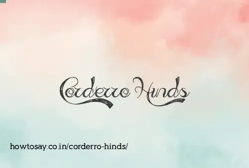 Corderro Hinds