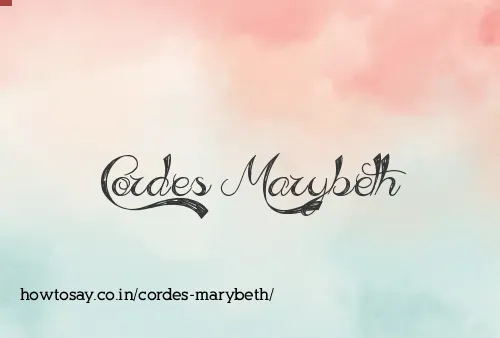 Cordes Marybeth