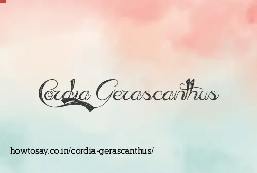 Cordia Gerascanthus