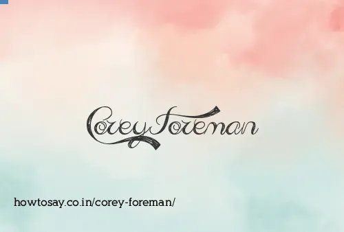 Corey Foreman