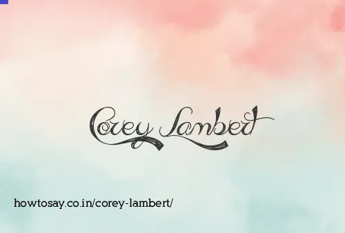 Corey Lambert