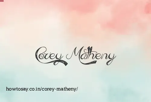 Corey Matheny