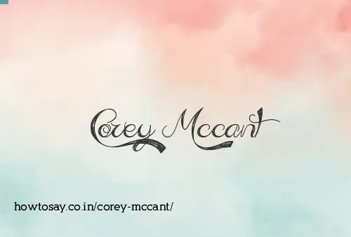 Corey Mccant