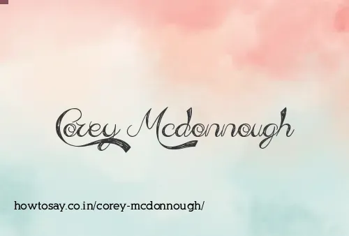 Corey Mcdonnough