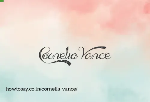 Cornelia Vance