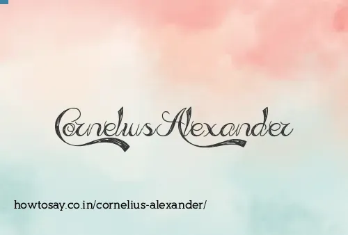 Cornelius Alexander