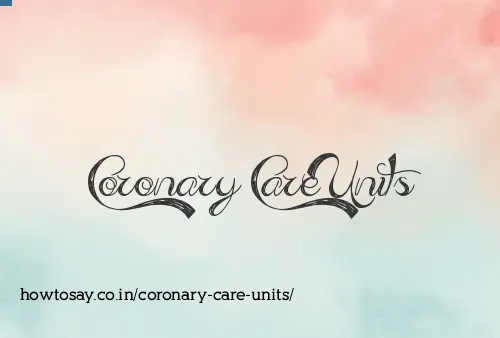 Coronary Care Units