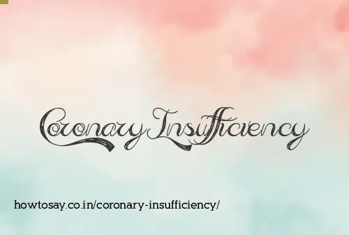 Coronary Insufficiency