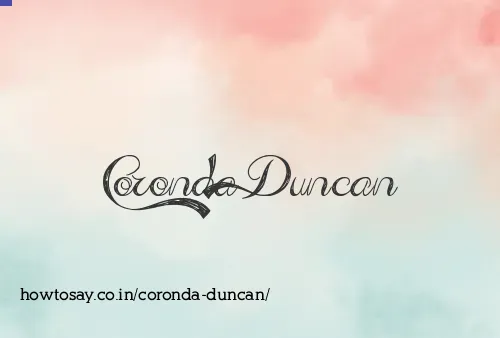 Coronda Duncan