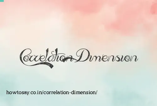 Correlation Dimension