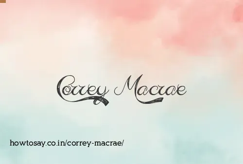 Correy Macrae
