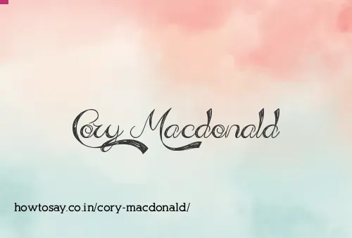 Cory Macdonald