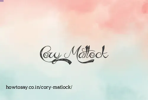Cory Matlock