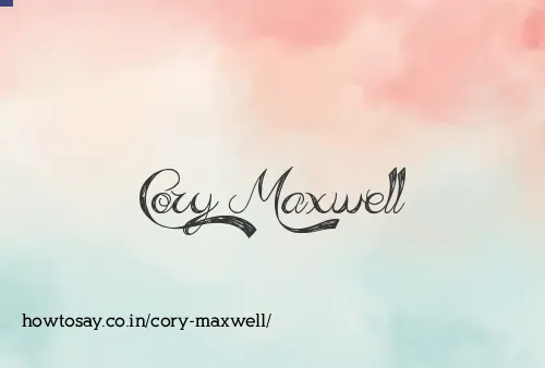 Cory Maxwell