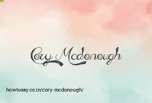 Cory Mcdonough
