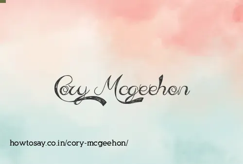 Cory Mcgeehon