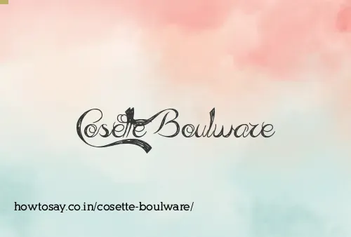Cosette Boulware