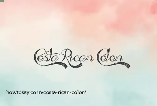 Costa Rican Colon