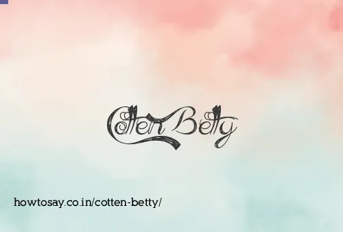 Cotten Betty
