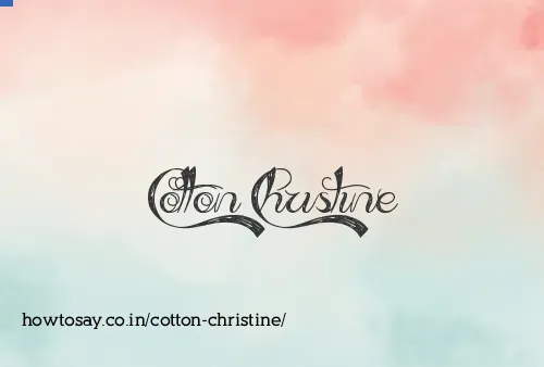 Cotton Christine