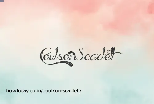 Coulson Scarlett
