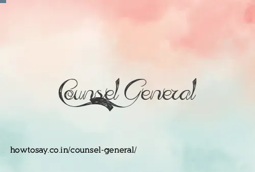 Counsel General