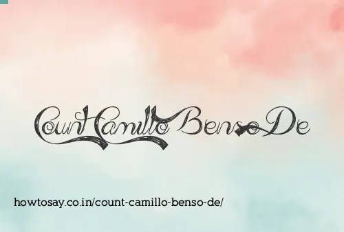 Count Camillo Benso De