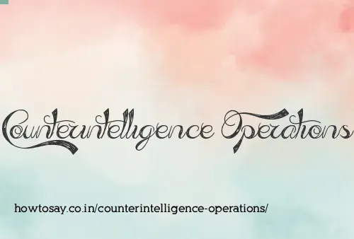 Counterintelligence Operations