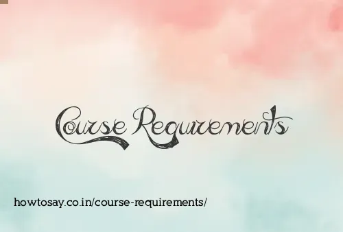 Course Requirements